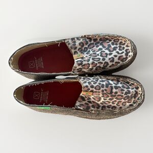 Twisted X Leopard Print EcoTWX Loafers Womens 9M Slip On Shoes WCL0001 NWOB